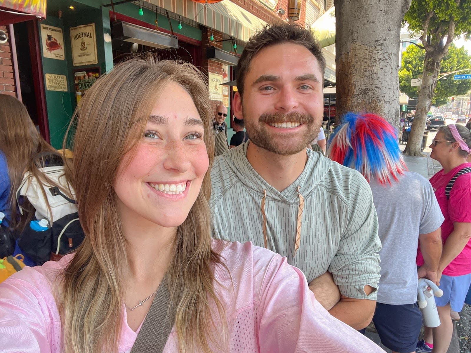 Luke and Stephanie smiling together