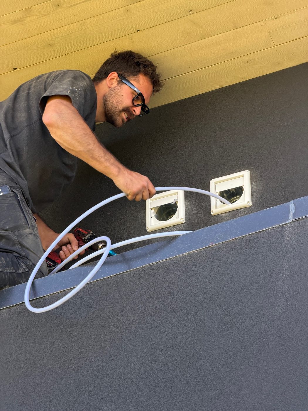 Brushing the exterior vent run