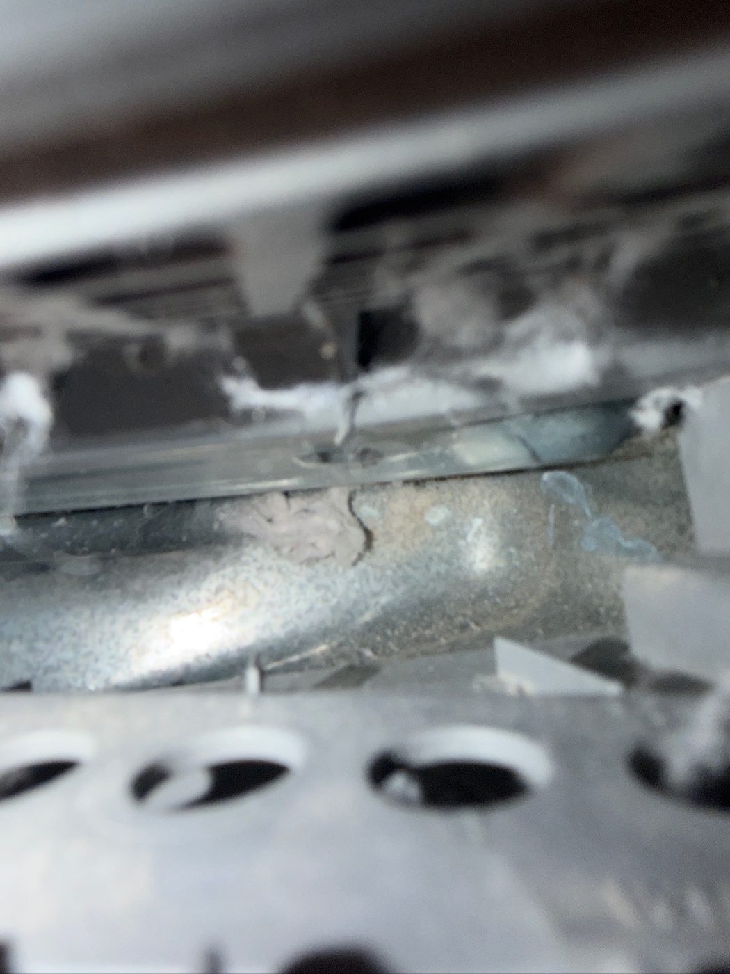Inside the drum housing